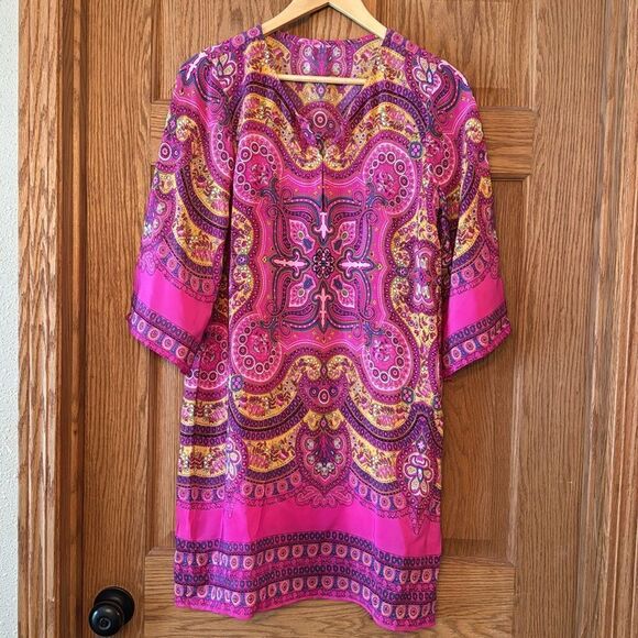 CALYPSO ST. BARTH 100% Silk Shift Mini Dress - Picture 5 of 13